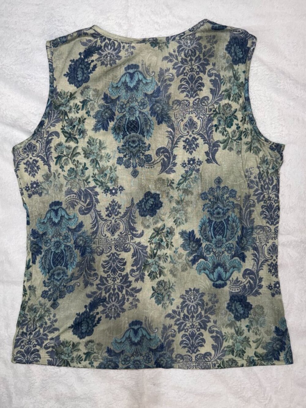 Vintage Y2K Cocomo Blue & Cream Lace Babydoll Top - XL (Fits like L) - Picture 3 of 3